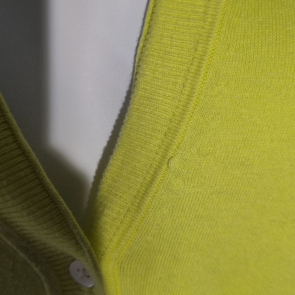 Banana Republic Neon Yellow Women's Cardigan - Picture 4 of 14